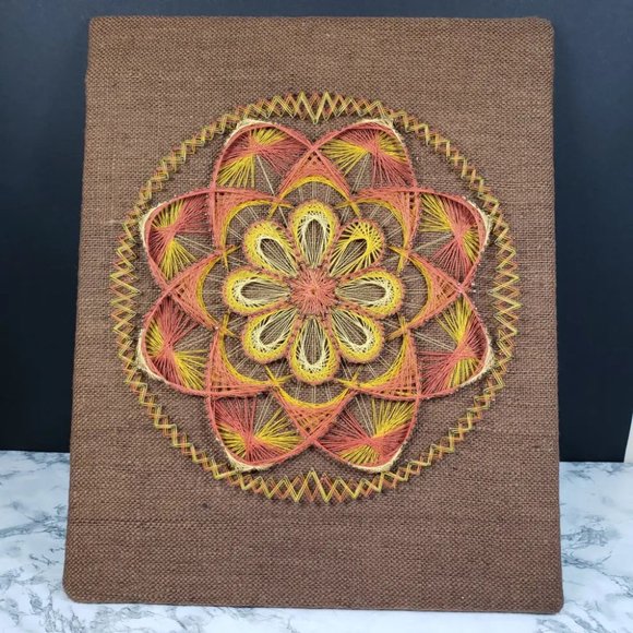 Mandala String Art Wall Decor Encased Vintage - Picture 16 of 16